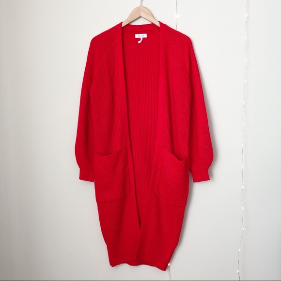 NWT Eggie Holiday Cozy Cardigan in Red - Picture 2 of 7
